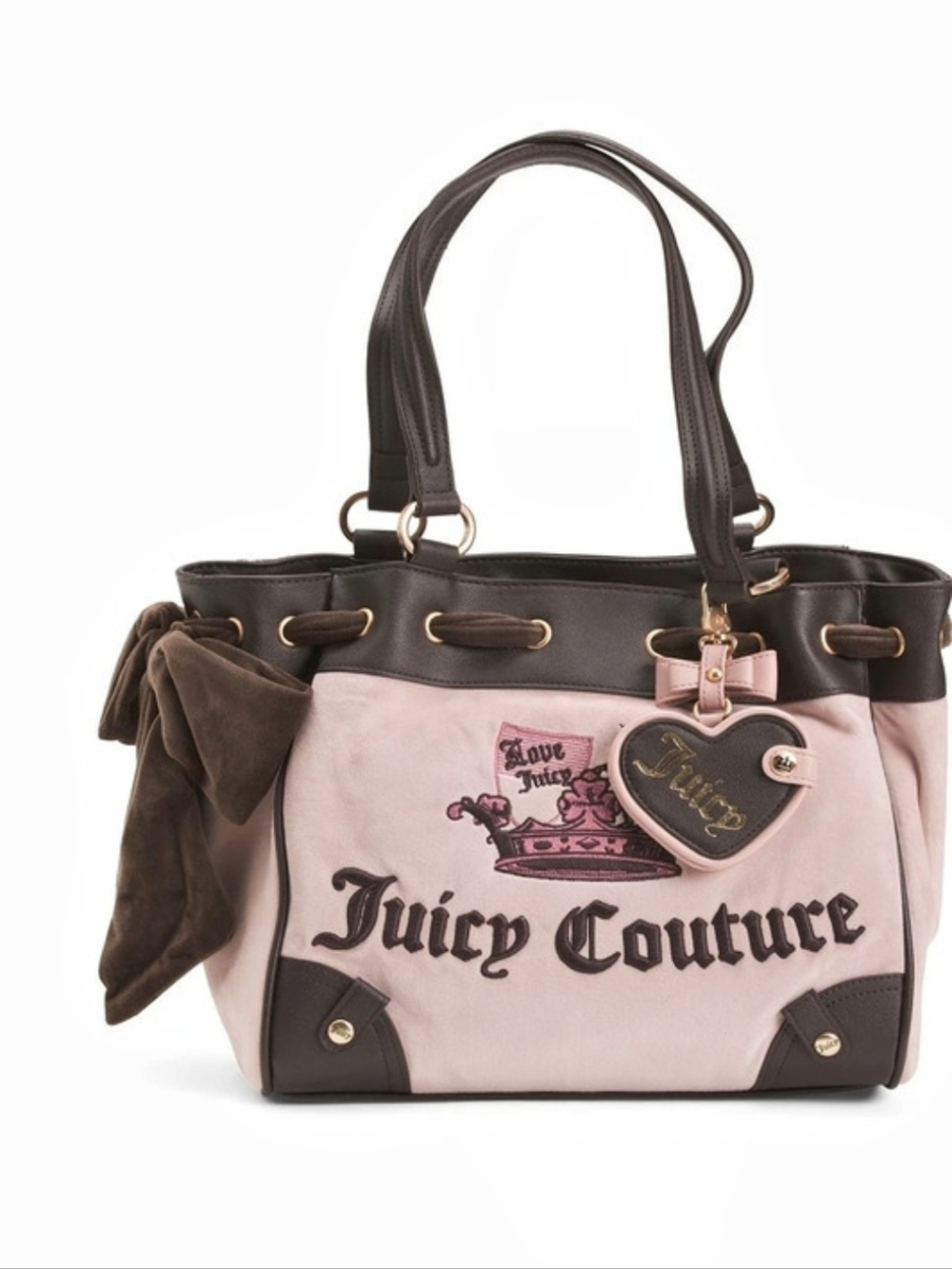 💕▪️Juicy Couture▪️blush Daydreamer Tote Bag Pink & Brown